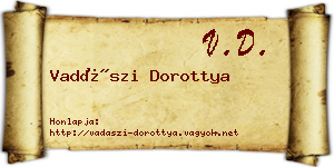Vadászi Dorottya névjegykártya