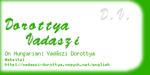 dorottya vadaszi business card